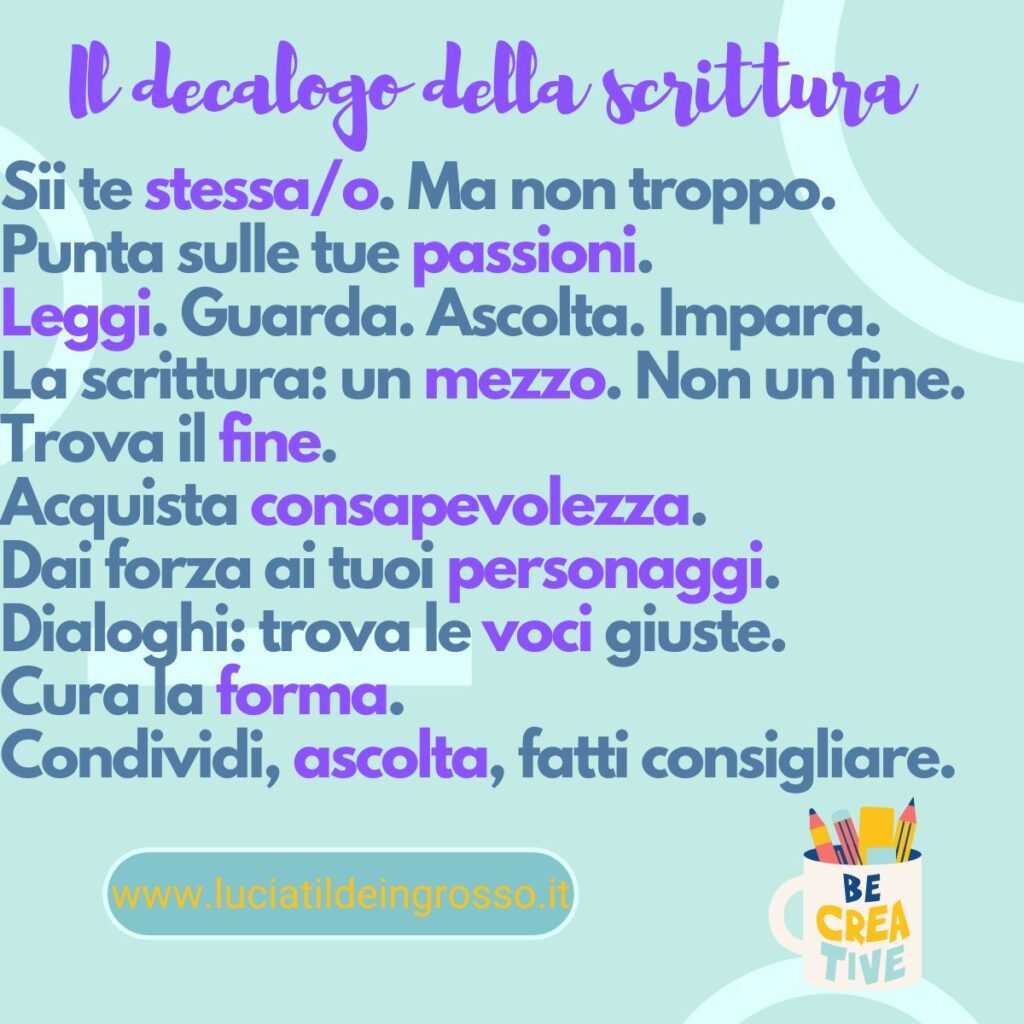 Il decalogo della scrittura